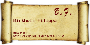 Birkholz Filippa névjegykártya